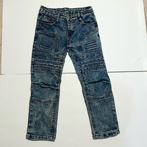 Brooklyn's Best Stretch Boys sz 6 jeans 90's Acid Wash Distressed Straight Blue
